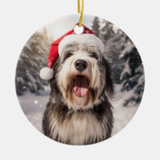 Polnisches Lowland Sheepdog Weihnachtsschmuck