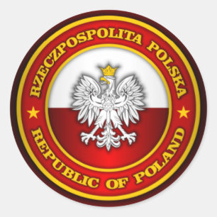 Polnisches Medaillon Runder Aufkleber