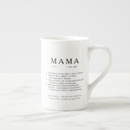 Polnisches Mum-Geschenk - MAMA Definition Prozellantasse