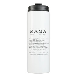 Polnisches Mum-Geschenk - MAMA Definition Thermosbecher