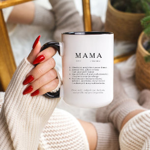 Polnisches Mum-Geschenk - MAMA Großes Definition Tasse