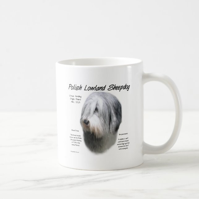 Polnisches Projekt für das Nachland Sheepdog-Gesch Kaffeetasse (Rechts)