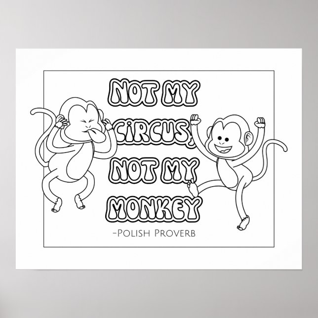 Polnisches Proverb Coloring Poster (Vorne)