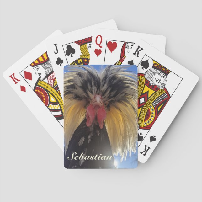 Polnisches Rooster mit Attitude Spielkarten (Rückseite)