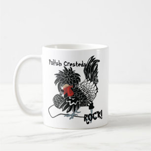 Polnisches Schwinghuhn mit Haube Kaffeetasse