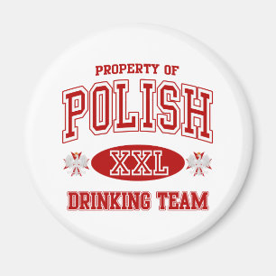 Polnisches trinkendes Team Magnet
