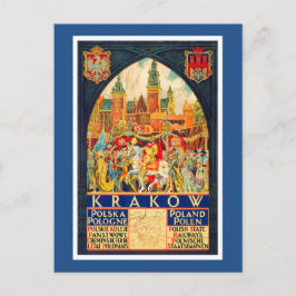 Polnisches Vintages Reise-Plakat Postkarte