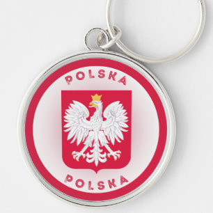 Polnisches Wappen Kreisform Schlüsselanhänger