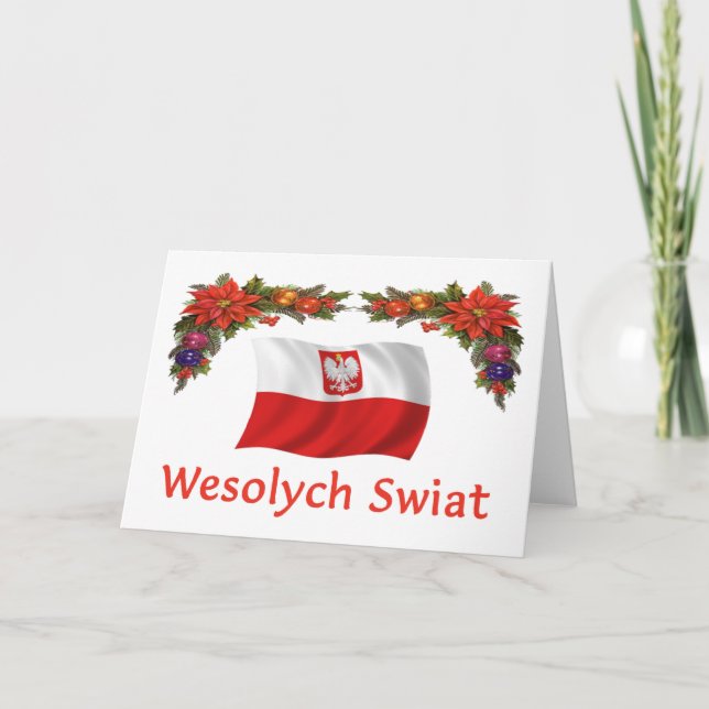 Polnisches Wesolych Swiat Feiertagskarte (Vorderseite)