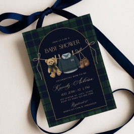 Polo Baby Shower Invitation, Preppy Teddy Bear Bab Einladung