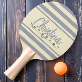 Polo-Banner Dove Graue gestrichene Bezeichnung Mit Tischtennis Schläger