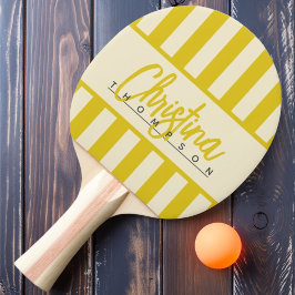 Polo Candy Striping Dark Lemon Name Mitte des Jahr Tischtennis Schläger