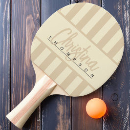 Polo Candy Striping Sand Dune Name Mitte des Jahrh Tischtennis Schläger