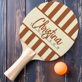 Polo Candy Striping Wüste Sonnenname Mitte Jahrhun Tischtennis Schläger