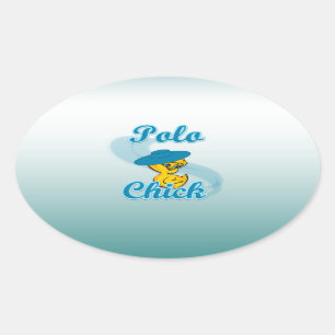 Polo Chick #3 Ovaler Aufkleber