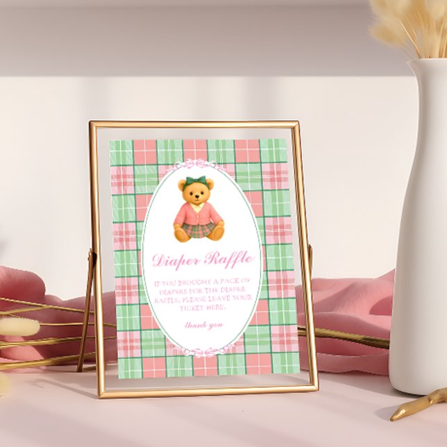 Polo Girl Teddy Bear Diaper Raffle Poster (Von Creator hochgeladen)