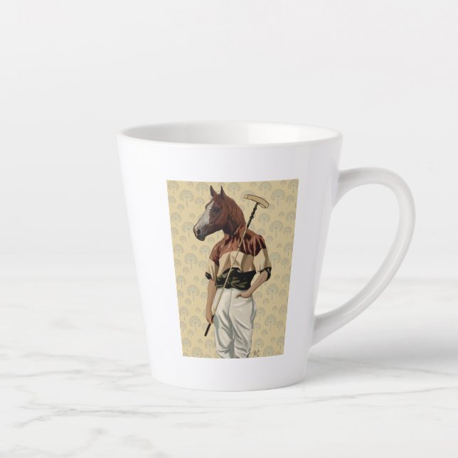 Polo Horse Portrait Milchtasse (Rechts)