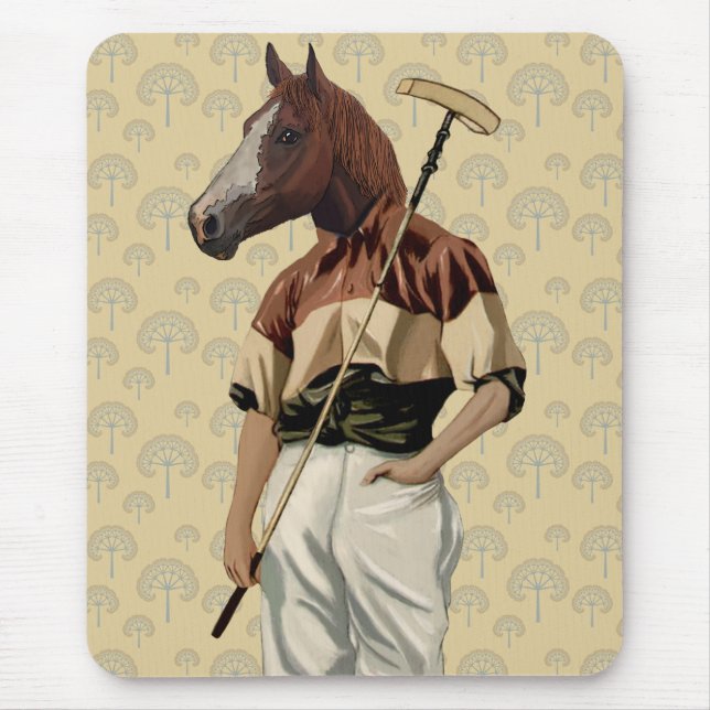 Polo Horse Portrait Mousepad (Vorne)