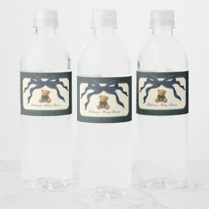 Polo-Karo-Teddybär-Navy-Schleife-Baby-Shower-Gesch