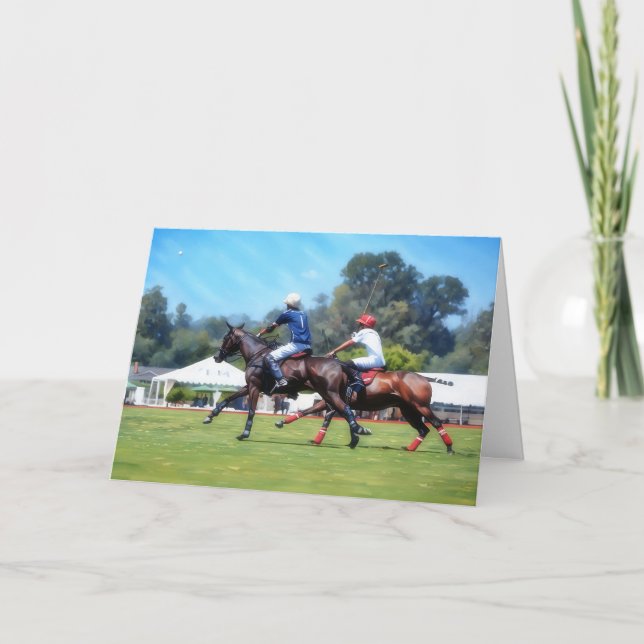 Polo Players Action Carte Anniversaire (Devant)