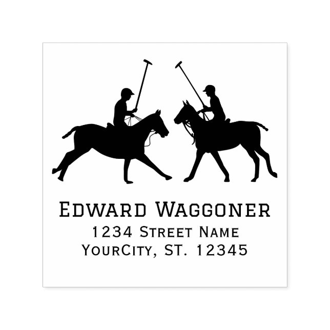 Polo Players Polo Name Rücksendeadresse Permastempel (Design)