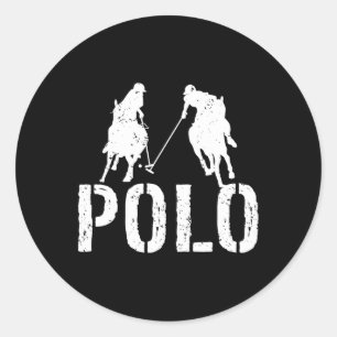Polo Players Reiten Reiten Reitsport Runder Aufkleber
