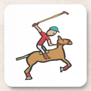 Polo Playing Reiter Getränkeuntersetzer