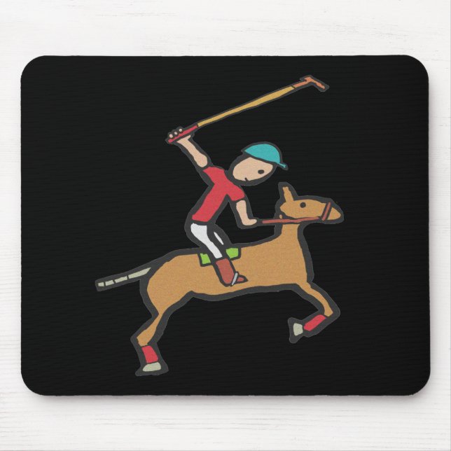 Polo Playing Reiter Mousepad (Vorne)