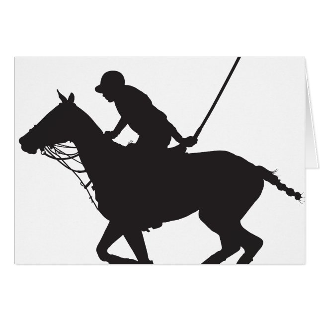 Polo-Pony-Silhouette (Vorderseite (Horizontal))