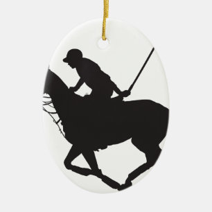 Polo-Pony-Silhouette Keramikornament
