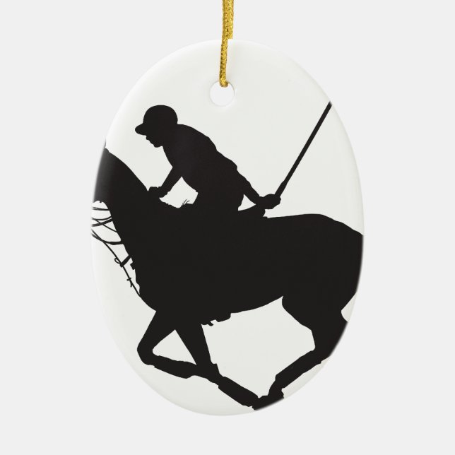 Polo-Pony-Silhouette Keramikornament (Vorne)