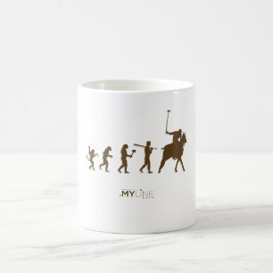 Polo-Spieler-Evolutions-Kaffee-Tasse Kaffeetasse