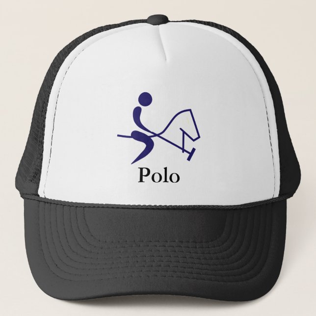 Polo-Spieler - Polo-Baseballmütze - Hut Truckerkappe (Vorderseite)