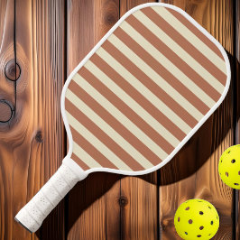 Polo-Streifen aus dem Mittelalter, blasse Rose Pickleball Schläger