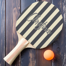 Polo Streifen aus dem Mittelalter Grau gestrichen Tischtennis Schläger