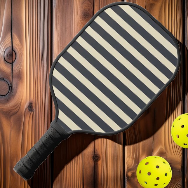 Polo-Streifen aus dem Mittelalter Grau Pickleball Schläger (Von Creator hochgeladen)
