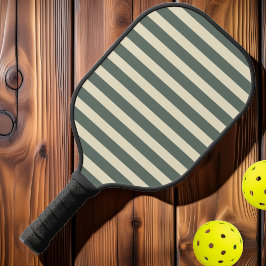 Polo-Streifen aus dem Mittelalter Warm Grau Pickleball Schläger