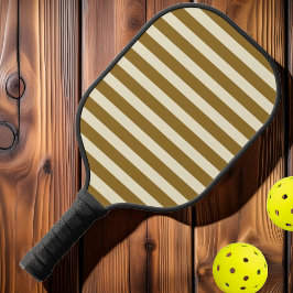 Polo-Streifen aus der Mitte des Jahrhunderts, warm Pickleball Schläger