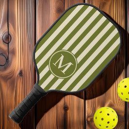 Polo-Streifen-Monogramm aus der Mitte des Jahrhund Pickleball Schläger