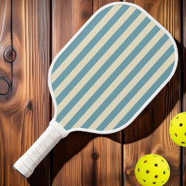 Polo-Striping aus dem Mittelalter Warmes Aqua Nach Pickleball Schläger