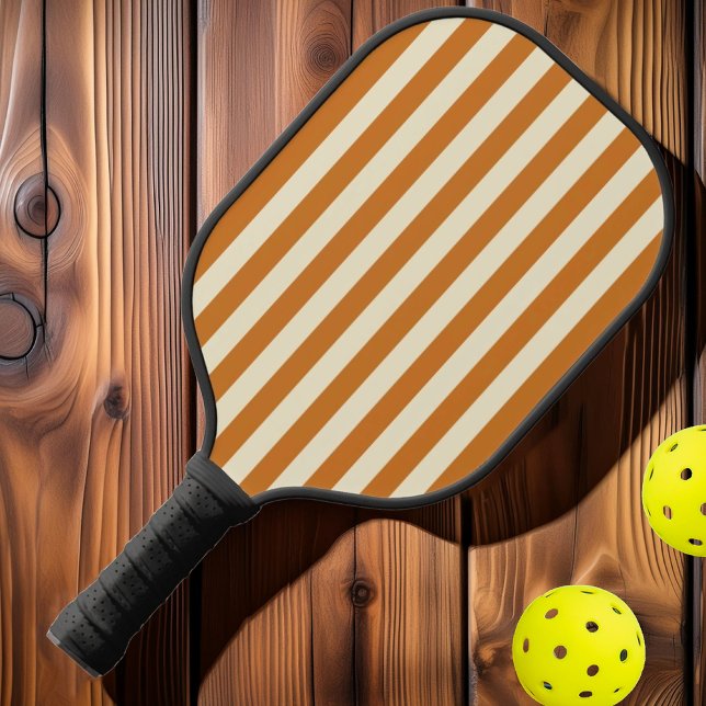 Polo Striping Burnt Honey Mitte des Jahrhunderts Pickleball Schläger (Von Creator hochgeladen)