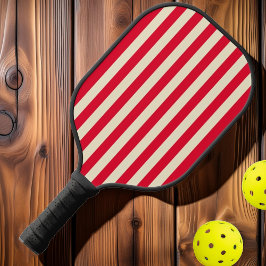 Polo-Striping Cherry Picking Pink Mitte des Jahrhu Pickleball Schläger