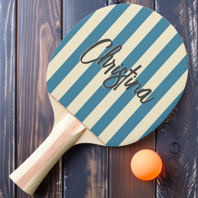Polo-Striping Deep Aqua Gemälde Name Mitte des Jah Tischtennis Schläger (Von Creator hochgeladen)