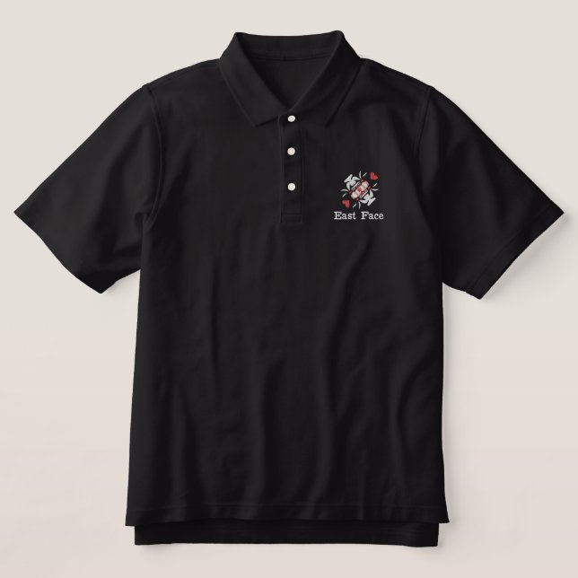 Polo-T - Shirt, bestickt (Design Vorderseite)