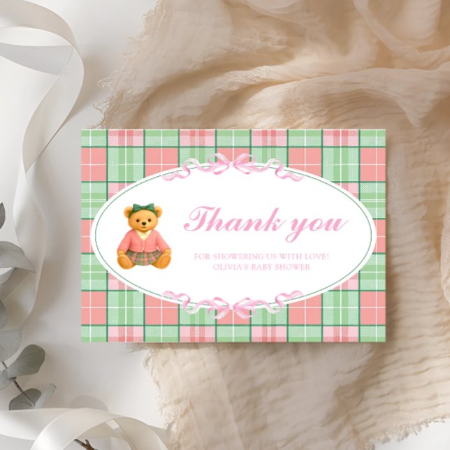 Polo Teddy Bear Girl Babydusche Vielen Dank Karte (Von Creator hochgeladen)