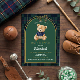Polo-Teddybär-Baby-Shower-Einladung Einladung