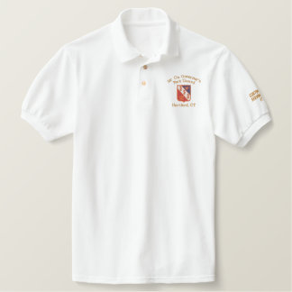 Polo White bestickt