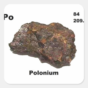 Polonium Quadratischer Aufkleber