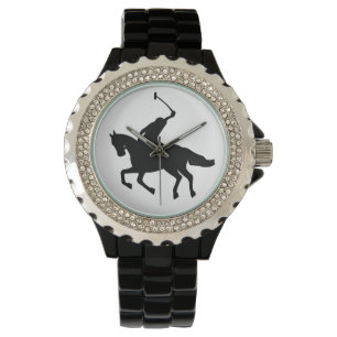 Polospieler auf zu Pferde Armbanduhr