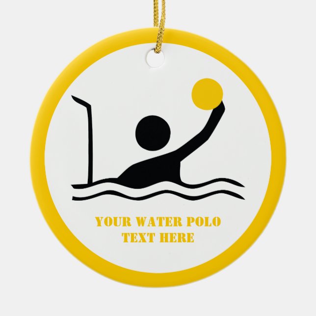 Polospieler mit schwarzer Silhouette Keramikornament (Vorne)